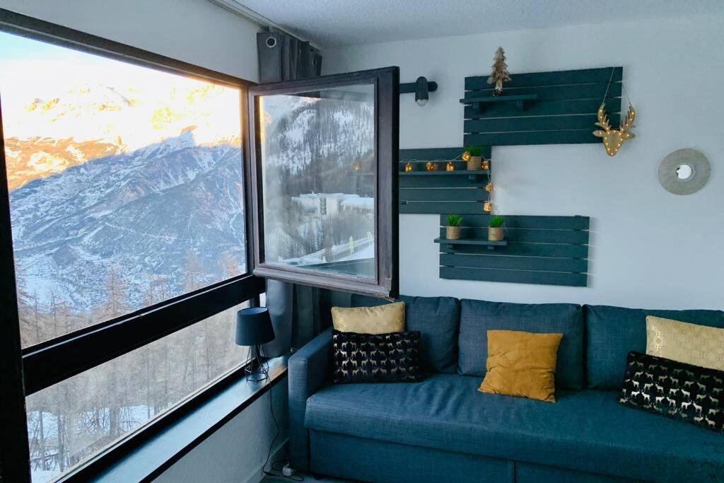 Studio 1600 Pied Des Pistes Avec Magnifique Vue Puy-Saint-Vincent Bagian luar foto