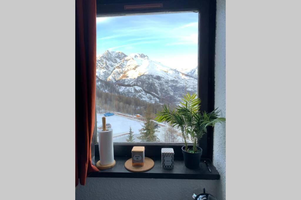 Studio 1600 Pied Des Pistes Avec Magnifique Vue Puy-Saint-Vincent Bagian luar foto